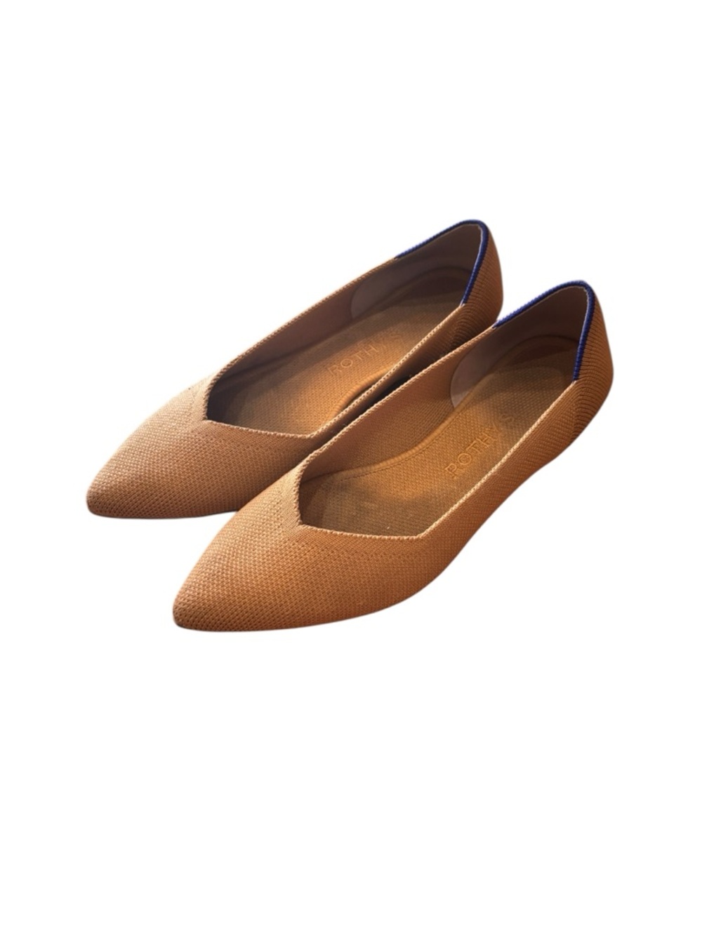 Rothy's The Point Ballet Flat Slip-On Comfortable Portobello Tan Size 7